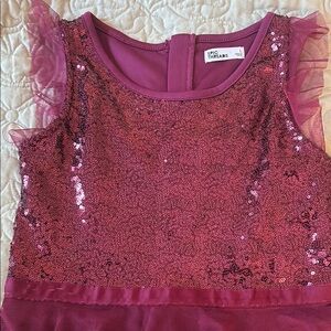 Pink Sequin Sleeveless Dress